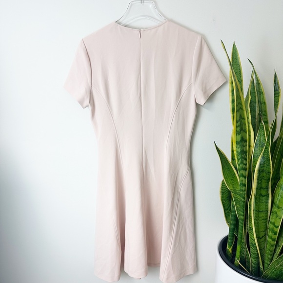 Theory Modern Seamed Shift Dress in Crepe Size 6 Light Pink - Picture 8 of 13